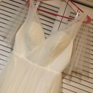 Revelry Thea Tulle Dress in White Pearl